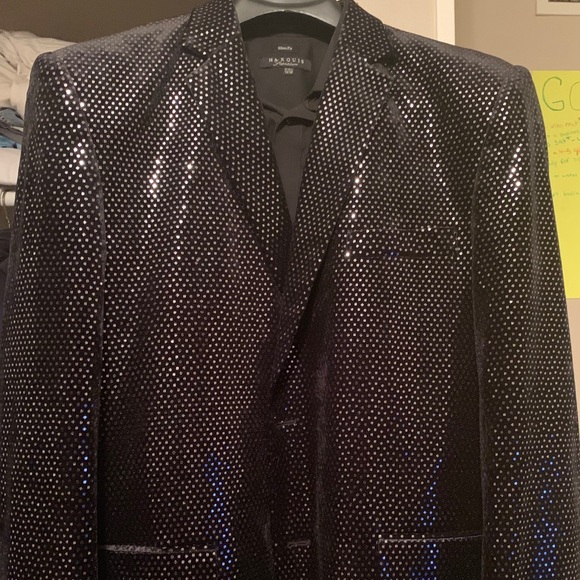shiny suit jacket